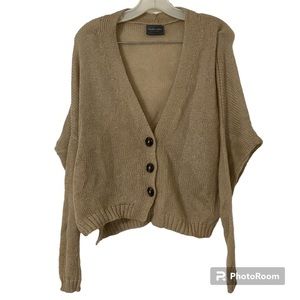 Wooden Ships Paola Buendia Cardigan Tan/Cream Size XS